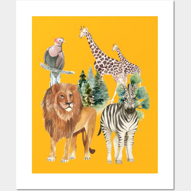 safari animals Wall Art by Love My..